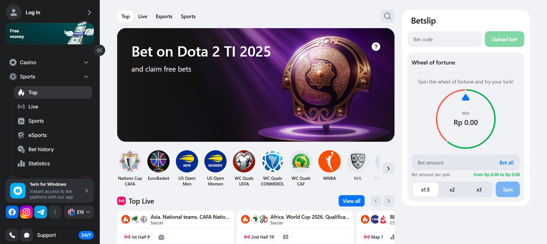 Play and win with esports betting on 1win Indonesia site