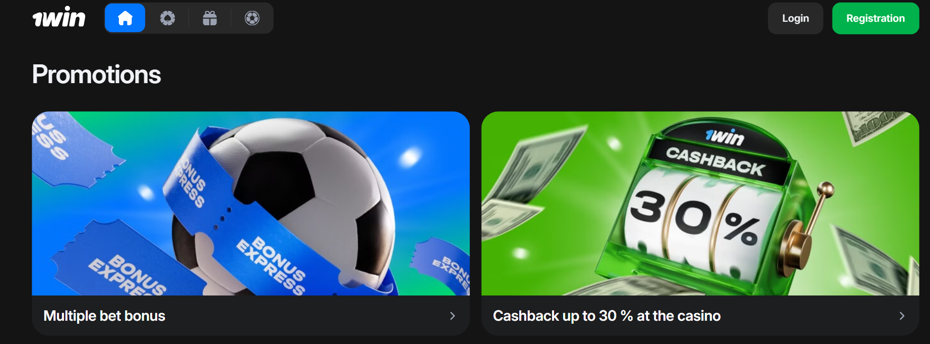 Check out the express bonus for bettors and get from 7 to 15% on top of your bet on 1win Indonesia